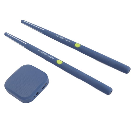 M Buder Portable Electric Air Drum Set with RGB LED Virtual Drumsticks 3D Motion Sensing Technology 8 Sounds Bluetooth Connection Support PocketDrum Kit for Adults Kids Gift (14.17x3.94x1.97 in)