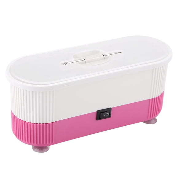 M Buder Portable Eyeglass Glasses Cleaner Contact Lenses Watch Jewelry Cleaning Machine Ultrasonic Wave Pink Color Battery Operated Multi-Purpose Wash (16.5 x 6 x 6.5 cm / 6.5 x 2.4 x 2.6 inches)