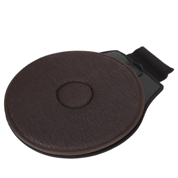 M Buder Portable Round 360 Degree Rotating Car Cushion Non-Slip Seat Protector for Elderly Pregnant Women, 15.7 inches / 40 cm, Coffee