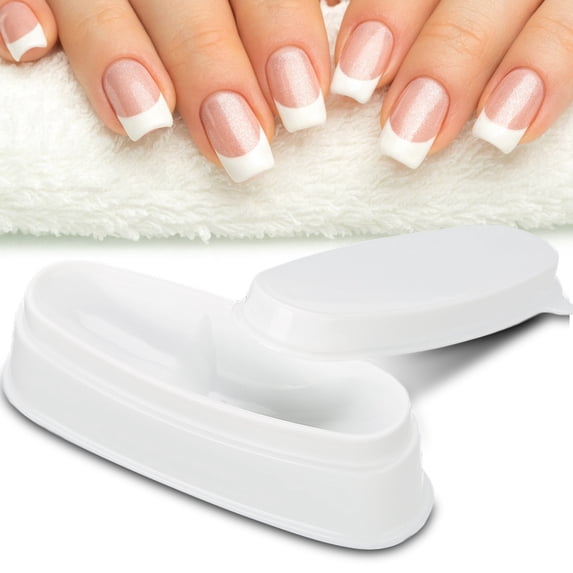 M Buder Portable White Nail Dipping Powder Tray Manicure Mould Nail Container for French Nail System 4.7 inches / 12.0 cm Professional Nail Art Tool