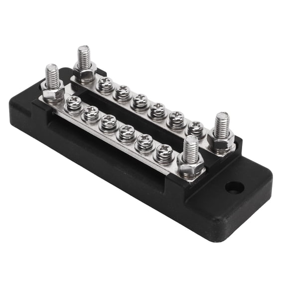 M Buder Power Distribution Terminal Block DC 12 to 48V Strong Conductivity Heat Resistant for Car RV Boat Caravan Yachts With Base (5.9 in / 15 cm)