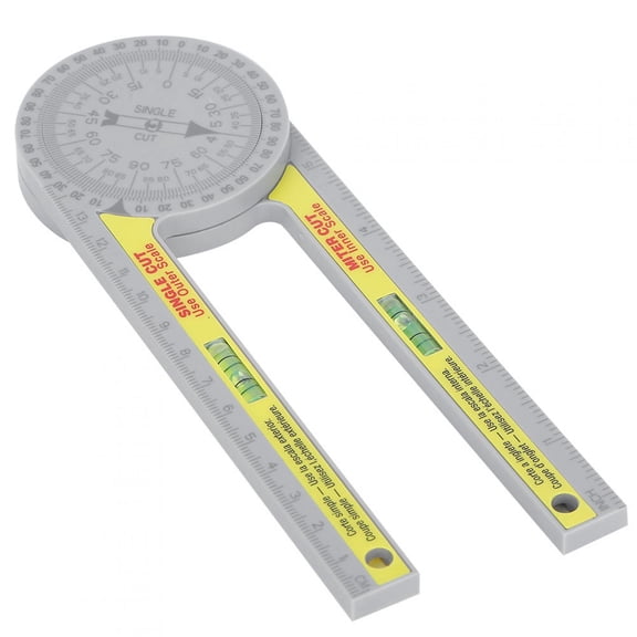 M Buder Precision ABS Woodworking Angle Gauge Ruler 7.48 in / 19 cm Short Arm Goniometer Measuring Instrument
