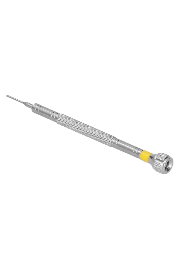 Precision Watch Screwdriver 0.8mm / 0.03in Straight Slot Head Stainless Steel Portable Tool for Jewelry, Eyeglasses, and Watch Repair (Silver)