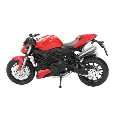 M Buder Premium 1:12 Scale Alloy Motorcycle Model Realistic Kids Moto Toy for Display Collection Red Edition Detailed Diecast Vehicle Gift Set 6.7 inches / 17.0 cm