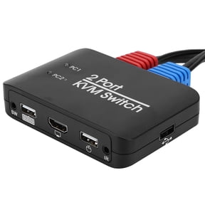 M Buder Premium 2Port KVM Switch USB 2.0 HDMI Umschalter for Windows, IOS, OS X, Linux, Netware, Unix, and Android Systems, Ultimate Networking Hub