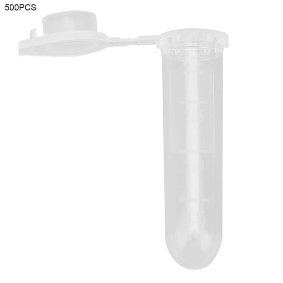M Buder Premium 2mL Plastic Centrifuge Tubes Conical Bottom Laboratory Vials Storage Container Test Tubes for Science Lab (30x23x7 inches / 76.2x58.4x17.8 cm), 500 Count Pack