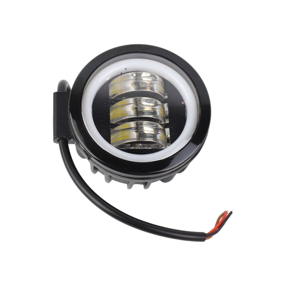 M Buder Premium Black 30W LED Motorcycle Headlights High Brightness Round External Working Warning Light for Motorbikes Wrangler and Touring Models Superior Illumination 10 inches / 25.4 cm Size