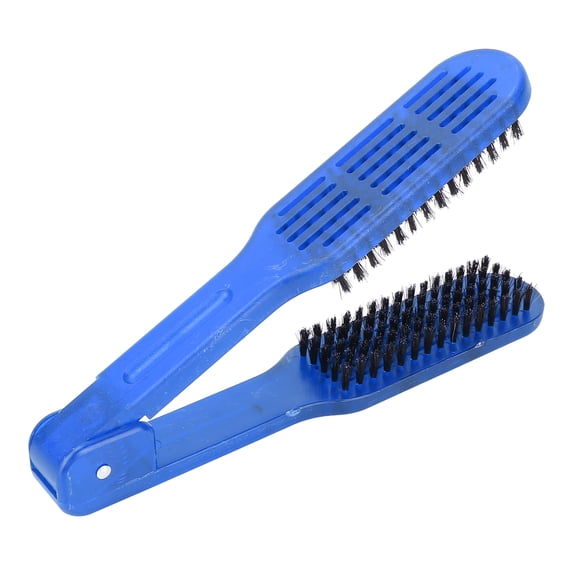 M Buder Premium Bristle Hair Brush Anti Static Heat Resistant Double Sided Splint Comb Tool for Fast Detangling Straightening and Styling, Blue Edition (9.06 in / 23 cm)