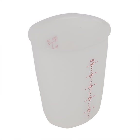 M Buder Premium Clear Silicone Measuring Cup Soft Visual Semi Permeable Milk Cup 500ml / 16.9 fl oz Accurate Dual Scales Flexible Measuring Beaker Tool for Liquid Baking Mixing Bartending