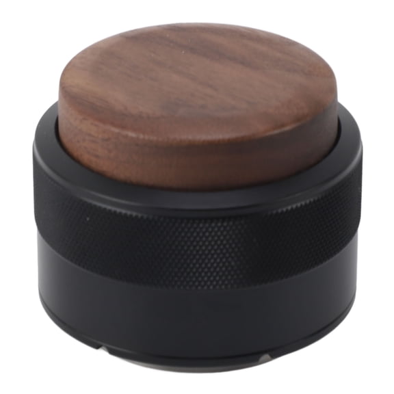 M Buder Premium Espresso Tamper Calibrated Constant Pressure Coffee Distributor Leveler Tool with Walnut Wood Handle, 304 Stainless Steel Base for Professional Baristas, 58mm Black