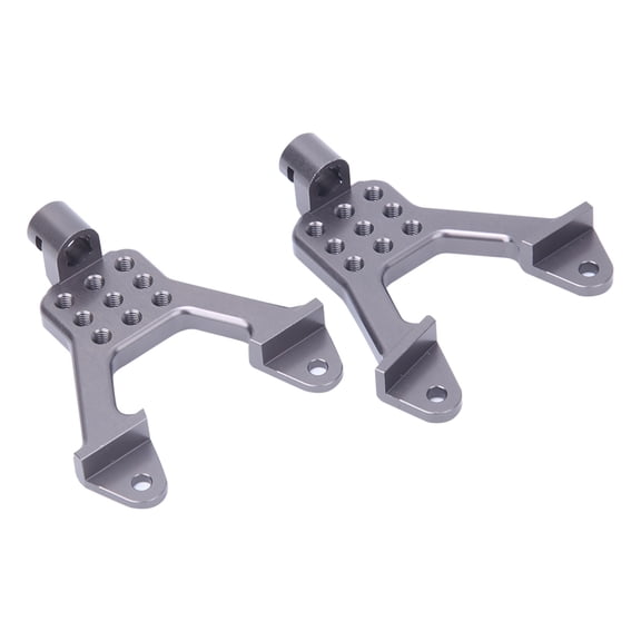M Buder Premium Metal Front & Rear Shock Damper Tower Mount Hoops Set (4 PCS) for 1/10 Axial SCX10 RC Crawler, Durable Chassis Suspension Upgrade Parts, 2.0 inches / 5.0 cm Height, Silver