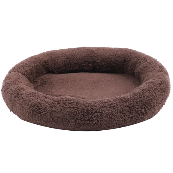 M Buder Premium Pet Deep Sleep Nest Soft Breathable Improved Sleep Round Bed Cushion For Cats And Dogs Brown Large Size For Ultimate Comfort And Joint Support Everyday Use