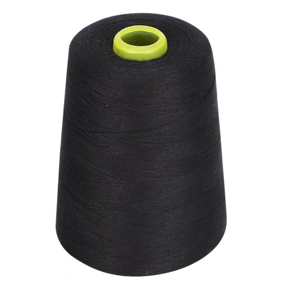 M Buder Premium Polyester Sewing Machine Thread, 8000 Yards (7315 Meters) Household Clothing Accessories Spool for Hand & Machine Sewing, Black, 1 Pack