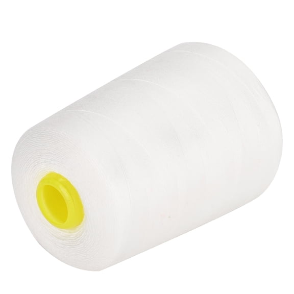 M Buder Premium Polyester Sewing Machine Thread, 8000 Yards (7315 Meters) Household Clothing Accessories Spool for Hand & Machine Sewing, White, 1 Pack