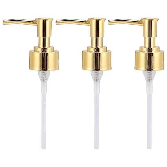 M Buder Premium Soap Lotion Dispenser Replacement Pumps Universal Conditioner Bottle Nozzle Golden 3 PCS Set