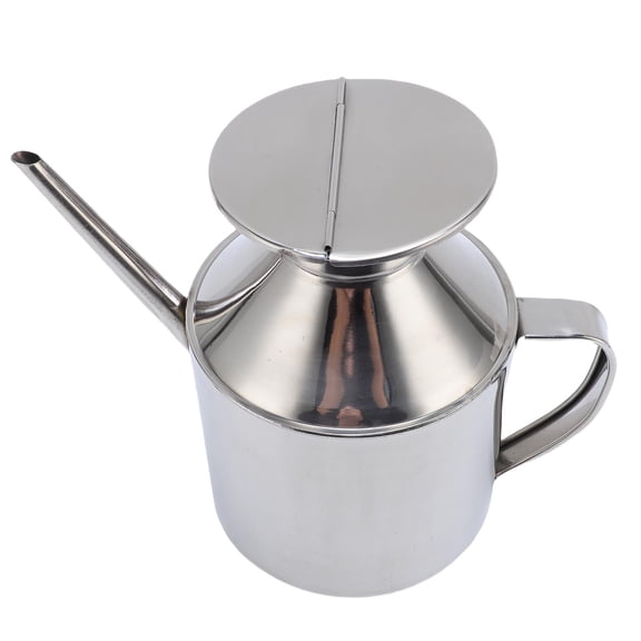 M Buder Premium Stainless Steel Olive Oil Dispenser Bottle Kitchen Cruet Leakproof Long Spout Easy Pour Vinegar Soy Sauce Storage Container 27.05 oz / 800 ml