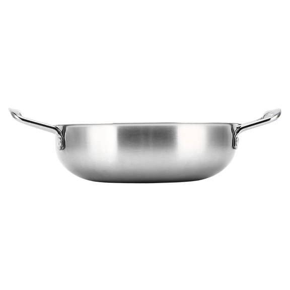 M Buder Premium Stainless Steel Ramen Pot Binaural Heating Noodle Soup Pan Eco Friendly Stockpot for Spaghetti Porridge Cooking (7.09 inches / 18 cm)