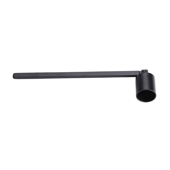 M Buder Premium Stainless Steel Straight Tube Shaped Candle Snuffer Wick Trimmer Cover Hand Tool Safely Extinguish Flames Essential Home Accessory Black 7.5 inches / 19 cm