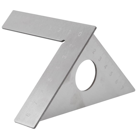 M Buder Premium Stainless Steel Woodworking Right Angle Gauge 90/45 Degrees Carpenter Measuring Ruler Professional Multipurpose Layout Square Tool for Framing and Accurate Construction Marking