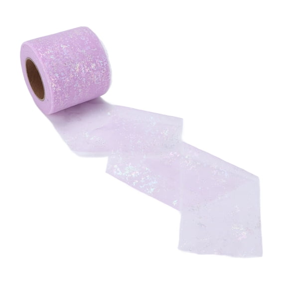M Buder Premium Tulle Fabric Roll 25 Yards (22.8 m) x 2.4 Inches (6 cm) Lavender Purple for DIY Crafts, Bows, Tutus, Wedding Decorations, Sewing & Gift Wrapping, Lightweight Netting