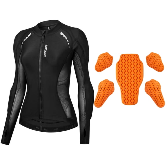 M Buder Premium Womens Motorcycle Jacket with Armor CE2 Certified Full Body Armor High Visibility Breathable Mesh Riding Protection Gear, Large (10 inches / 25.4 cm)