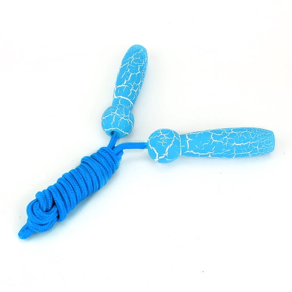 M Buder Premium Wooden Adjustable Skipping Rope for Fitness Training, Ideal for Children, Students, and Adults, Lightweight Jump Rope Toy for Daily Exercise and Cardio Workouts, Blue Color