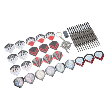 M Buder Professional 12Pcs Dart Set Stainless Steel Tip Darts Kit Anti Fall Competitive Entertaining Metal Hard Tip Darts for Beginners and Pro Players