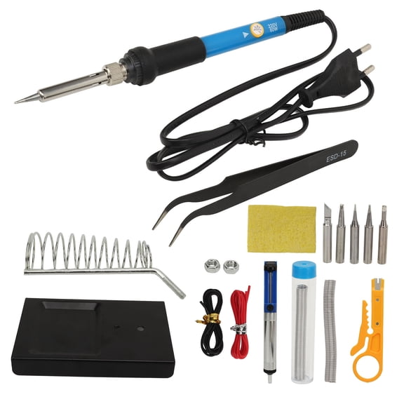 M Buder Professional 15PCS Soldering Iron Set Adjustable Temperature Solder Iron Kit Tool for Electronics Repair and Welding Projects (10.24 x 5.51 x 1.97 inches / 26.0 x 14.0 x 5.0 cm)