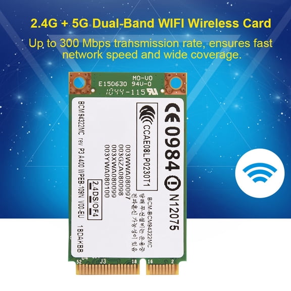 M Buder Professional 2.4GHz + 5GHz Dual-Band Mini PCI-E WIFI Wireless Network Card Adapter for Laptops HP Mac DELL Asus, 433Mbps Fast Transmission Rate, Wide Coverage