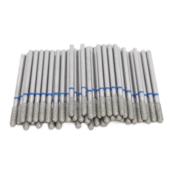 M Buder Professional 50 Pieces Diamond Metal Nail Drill Bits Set for Dead Skin Removal Shaping Grinding Polishing Manicure Pedicure Salon Accessory