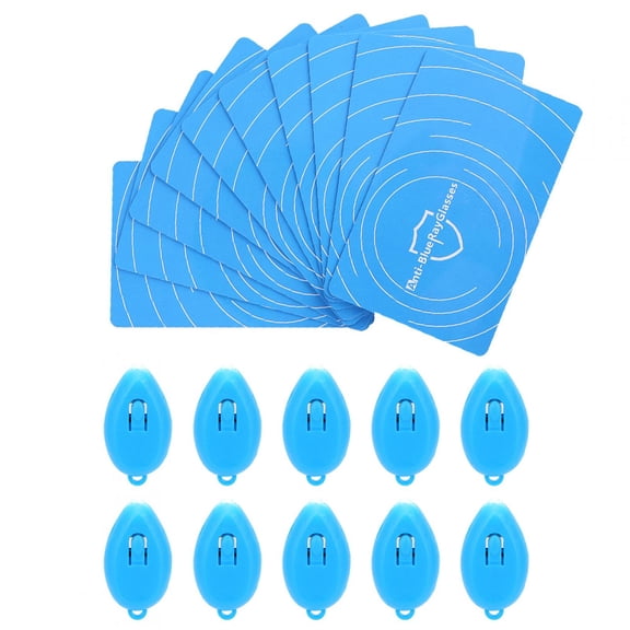 M Buder Professional Anti Blue Light Test Detection Card and Blue Light Generator Glasses Test Kit for Eyeglass Repair and Vision Care 10 Pack Double Unit (3.3 inches / 8.5 cm)