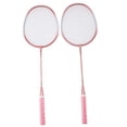 thumbnail image 1 of M Buder Professional Badminton Set Iron Alloy Increased Area Shock Absorption Lightweight Sports Racket for Beginner Children Adults Pink 28.3x9.8in / 72x25cm, 1 of 9