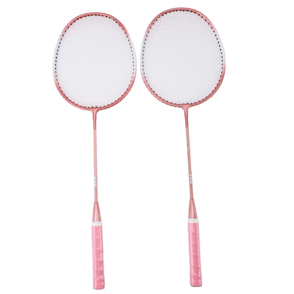 M Buder Professional Badminton Set Iron Alloy Increased Area Shock Absorption Lightweight Sports Racket for Beginner Children Adults Pink 28.3x9.8in / 72x25cm
