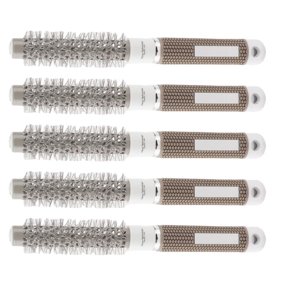 M Buder Professional Ceramic Iron Round Comb 19mm / 0.75 Inches High Temperature Resistant Styling Barrel Hair Brush for Definition and Volume