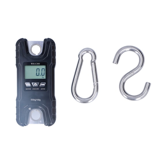 M Buder Professional Electronic Hanging Scale, Digital Crane Scale 500kg / 1102 lbs Capacity, High Precision Portable Hook Scale for Hunting, Farm and Home Use, Black