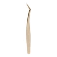 thumbnail image 1 of M Buder Professional Eyelash Extension Tweezer, Stainless Steel Precision Lash Tweezers, Golden Long Curved, 4.72 inches / 12 cm, 1 of 9