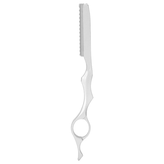 M Buder Professional Hair Thinning Razor for Texturizing and Trimming, Stainless Steel Styling Knife Tool, 2.16 inches / 5.5 cm Blade, Silver