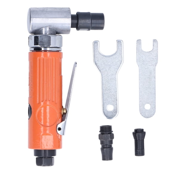 M Buder Professional Right Angle Air Angle Die Grinder, 3/8-inch Pneumatic Pistol Grip Elbow Grinding and Polishing Power Tool Set (20,000 RPM / 90 PSI)