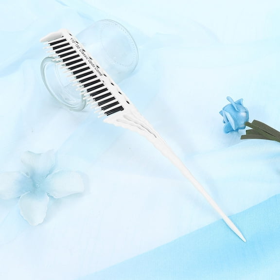 M Buder Professional Salon Hair Care Styling Comb with Pointed Tail, Lightweight Modeling Tool, 10.2 Inches / 26 cm, White