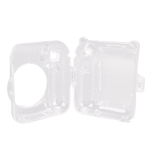 M Buder Protective Clear Case Bundle for Fujifilm Instax Mini 12 Instant Camera, Includes Adjustable Shoulder Strap, Decorative Sticker, and 3-Inch Photo Frame, Scratch-Resistant Cover, Blue