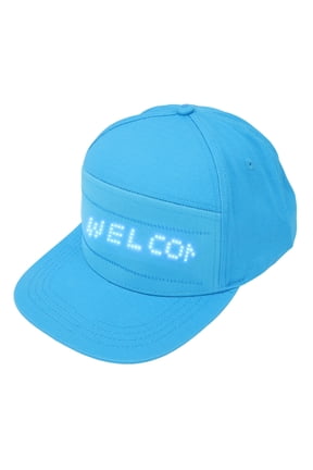 Pure Color LED Display Cap Cell Phone Editable Bluetooth Led Message Smart Hat Blue [cite: 11, 12]