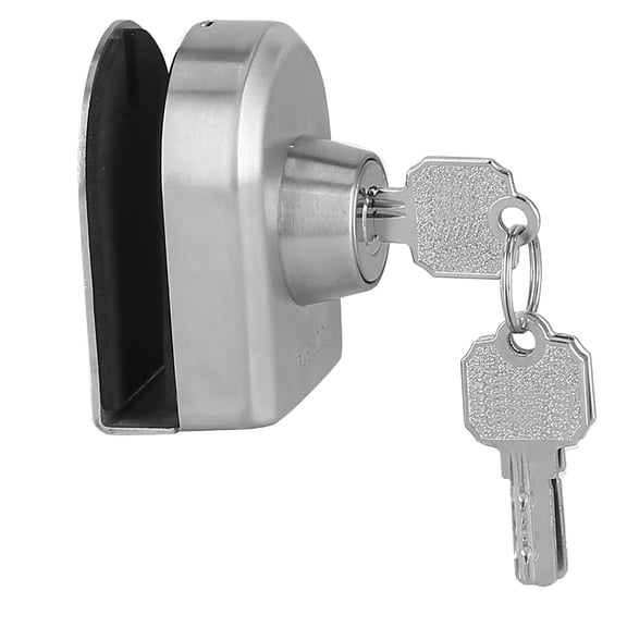 M Buder Push Sliding Gate Lock Antitheft Anti Pry 304 Stainless Steel Frameless Glass Door Floor Lock Ambidextrous (3.94 inches / 10.0 cm)