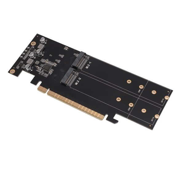 M Buder Quad M.2 NVMe to PCIe 4.0 X16 Adapter 4 Port High Speed 4x32Gbps M Key SSD Soft RAID Expansion Card Supports 22110/2280/2260/2242/2230 M.2 PCIe Devices for PC Desktop