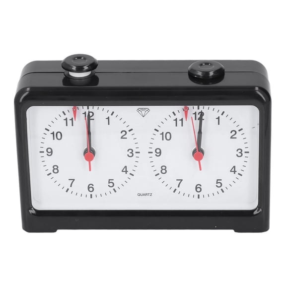 M Buder Quartz Chess Timer Multifunctional Retro Ornaments Battery Powered Analog Chess Clock Timer for Professional Board Games, Portable Go Tournament Timer, Size 7.09x2.56x4.53 Inches