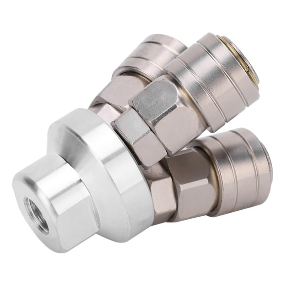 M Buder Quick Connector 3 Way Female Chrome Plated Pneumatic Component G1/4 C Type SMV[cite: 1]