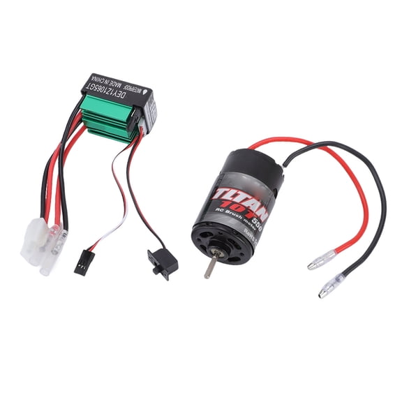M Buder RC Brushed Motor ESC Combo Set 550 10T 29000RPM with 320A Speed Controller 5V/2A BEC Universal Upgrade Parts for Traxxas Slash ARRMA Trucks Boats Black 1.42 inches / 36 mm
