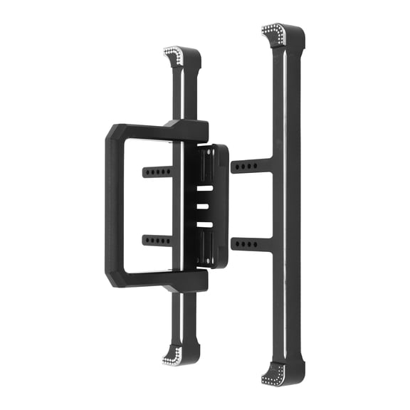 M Buder RC Car Front and Rear Bumpers Aluminum Alloy Replacement Parts for TRX-4 1/10 Scale Remote Control Crawler, Black (7.6 in / 194 mm)