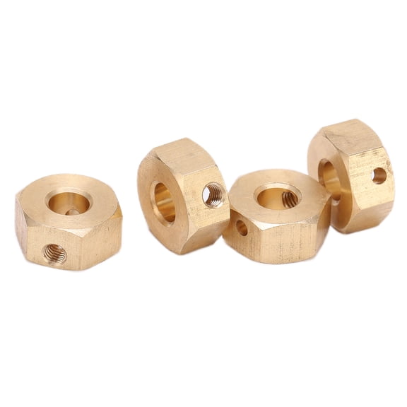 M Buder RC Wheel Hex Adapters Brass Sturdy Durable Exquisite Appearance Easy Installation RC Hex Hub Extension for Axial SCX10 III AXI03007, 12mm Hex 10mm Thickness