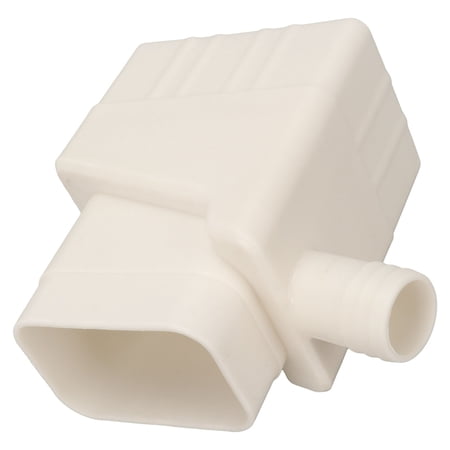 M Buder Rainwater Collection System Standard Downspout Water Diverter Connector System with 40 Inches / 101.6 cm Hose for Lawn Garden Rain Barrel White