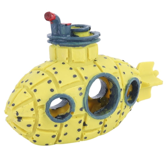 M Buder Realistic Yellow Submarine Oxygen Air Bubbler Stone Set for Fish Tank Aquarium Decoration, Enhances Underwater Aeration and Adds Vibrant Visual Appeal, 5.5 inches / 14 cm Size
